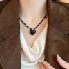 Romantic Fashion Choker Irregular Sweater Chain Spice Girls Heart Pendant Necklace  Women Gifts