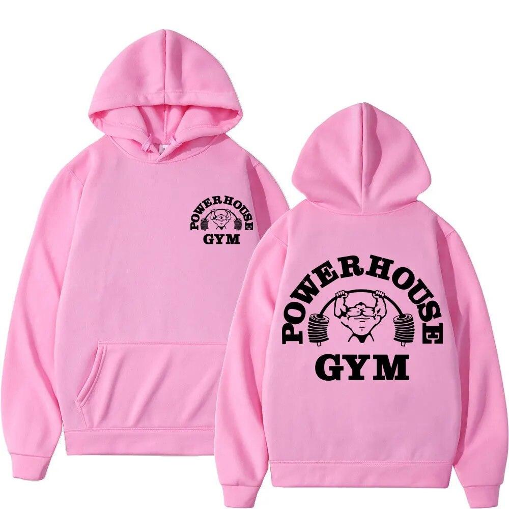 Powerhouse Gym Geek Fitness Print Hoodies Unisex Women Casual Vintage Oversized Sweatshirt The High Street Fashion Hip Hop Hoodie
