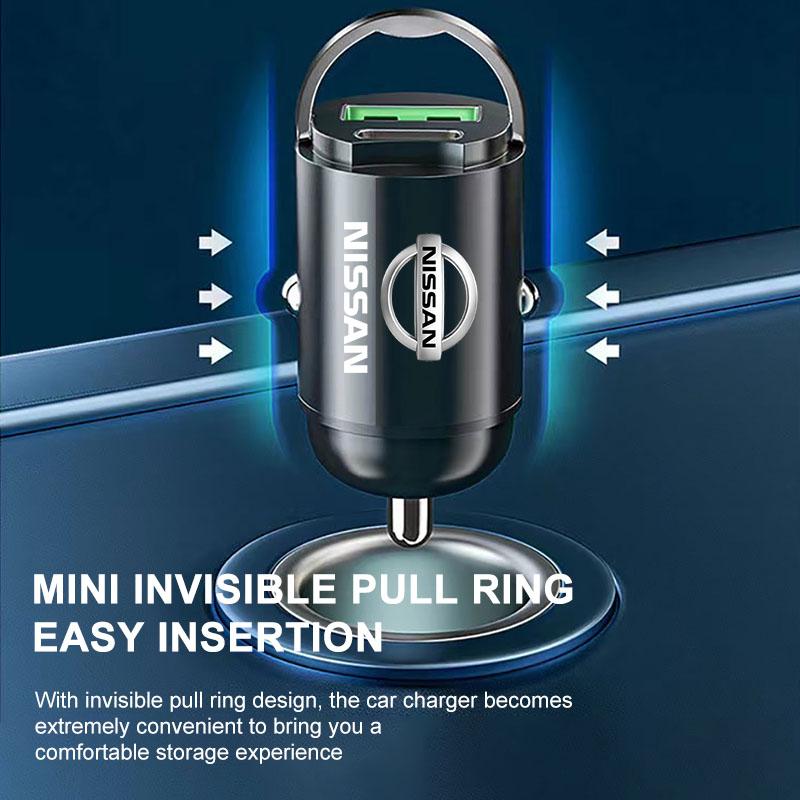 1 шт. Автомобильное зарядное устройство USB Type-C Адаптер быстрой зарядки Автоаксессуары Для Nissan Nismo Almera Tiida Juke Teana Qashqai 350Z 370Z GTR