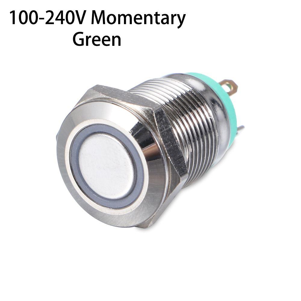 Waterproof Push 3V 5V 9V 12V 24V 110V 220V LED 12mm Metal Button Switch Momentary/Latching
