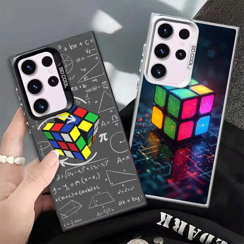 Rubik Cube Formula Spoofs Math Soft Phone Case for Samsung Galaxy S24 S25 FE S26 Edge S23 Ultra S22 Plus S21 + Shockproof Cover
