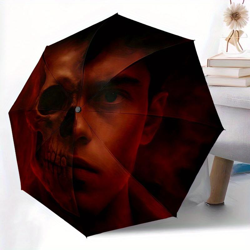 1pc Final Destination: Bloodlines Automatic Open/close Umbrella, Heavy-Duty Iron Frame, Folding Portable Design, Travel, Everyday Use207