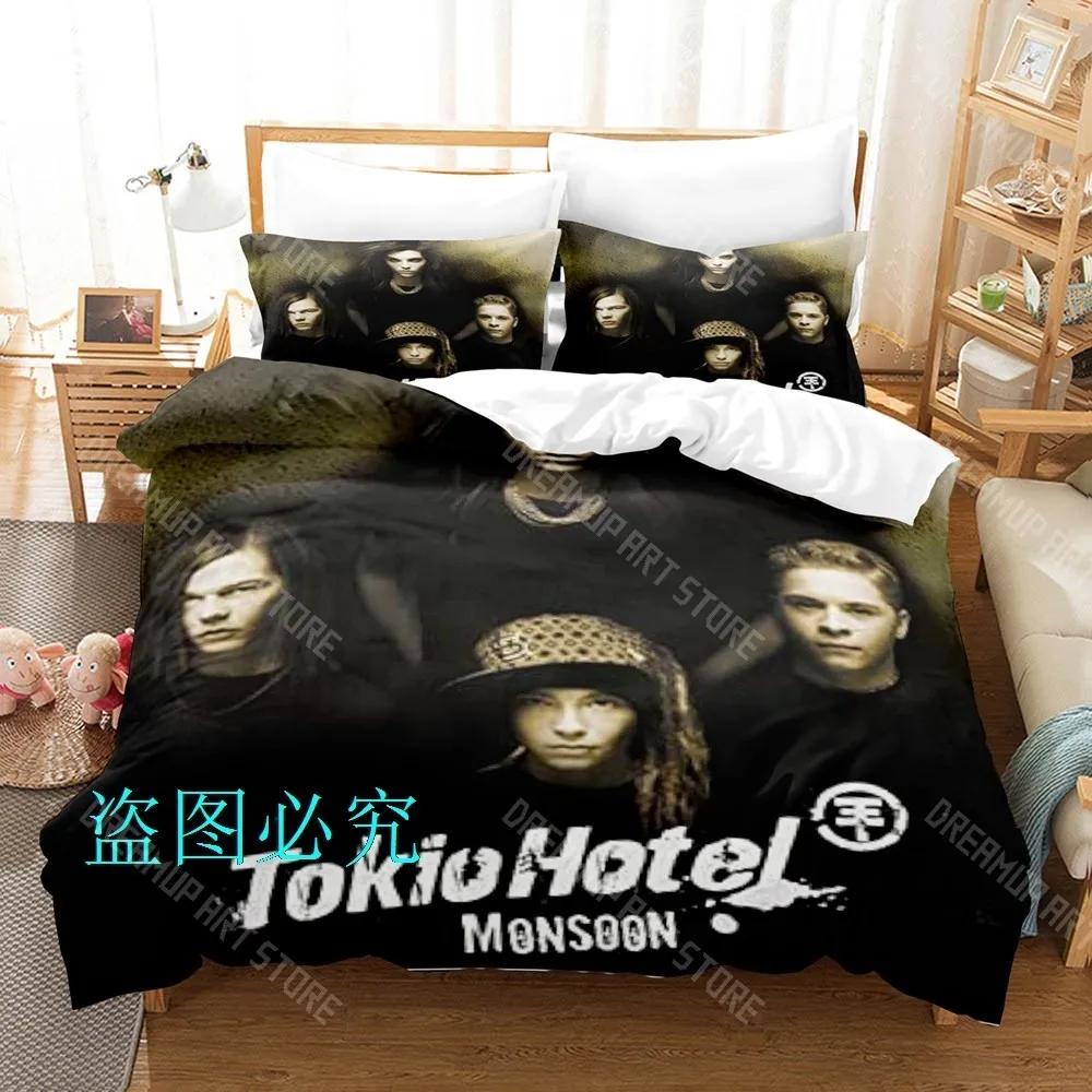3D Печать Tokio Hotel Комплект постельного белья Односпальный Полуторный Полный Евро Евро-Макси Размер Комплект для кровати Взрослый Детская Спальня Комплекты Пододеяльников
