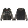 Unisex Streetwear Hooded Sweatshirt Loose Fit Graphic Washed Cotton Blend Casual Pullover