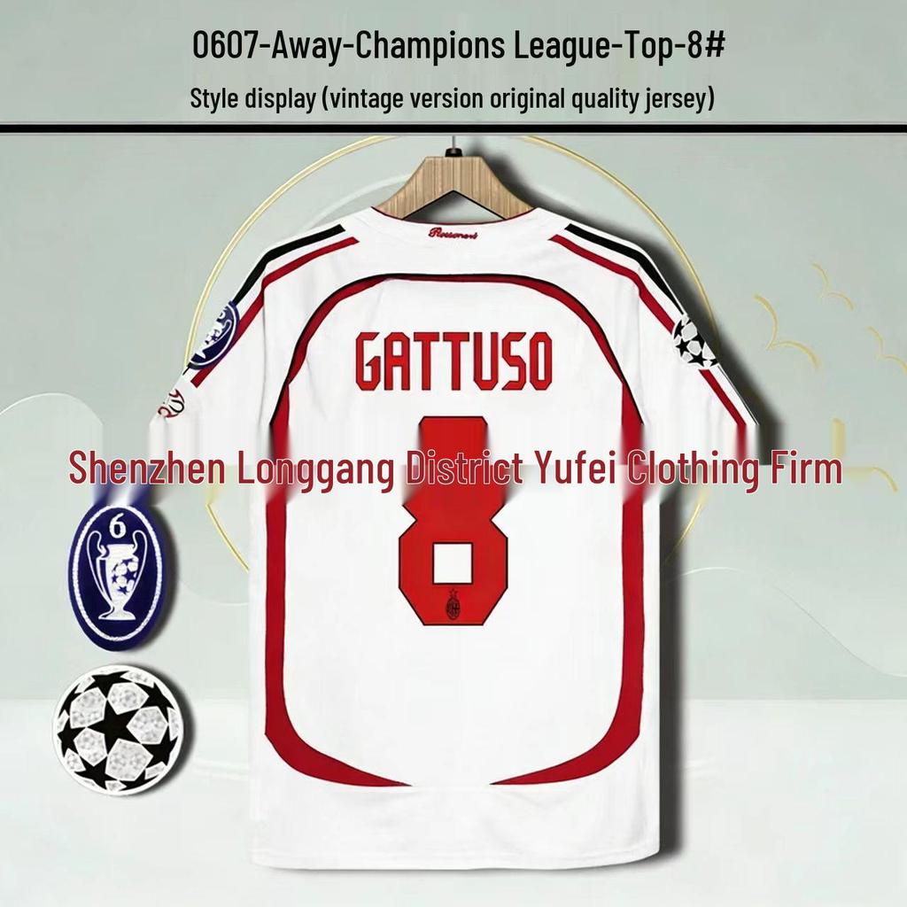 Классическая ретро-футболка 0607AC, домашняя и гостевая, памятная: Кака #22, Роналдиньо #80, Роналдо #99