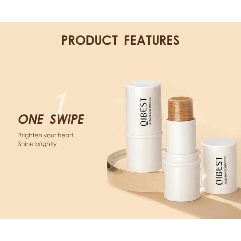 QIBEST Multifunctional Makeup Stick Highlighter Blush Stick Lipstick Highlighter Trimmer Stick
