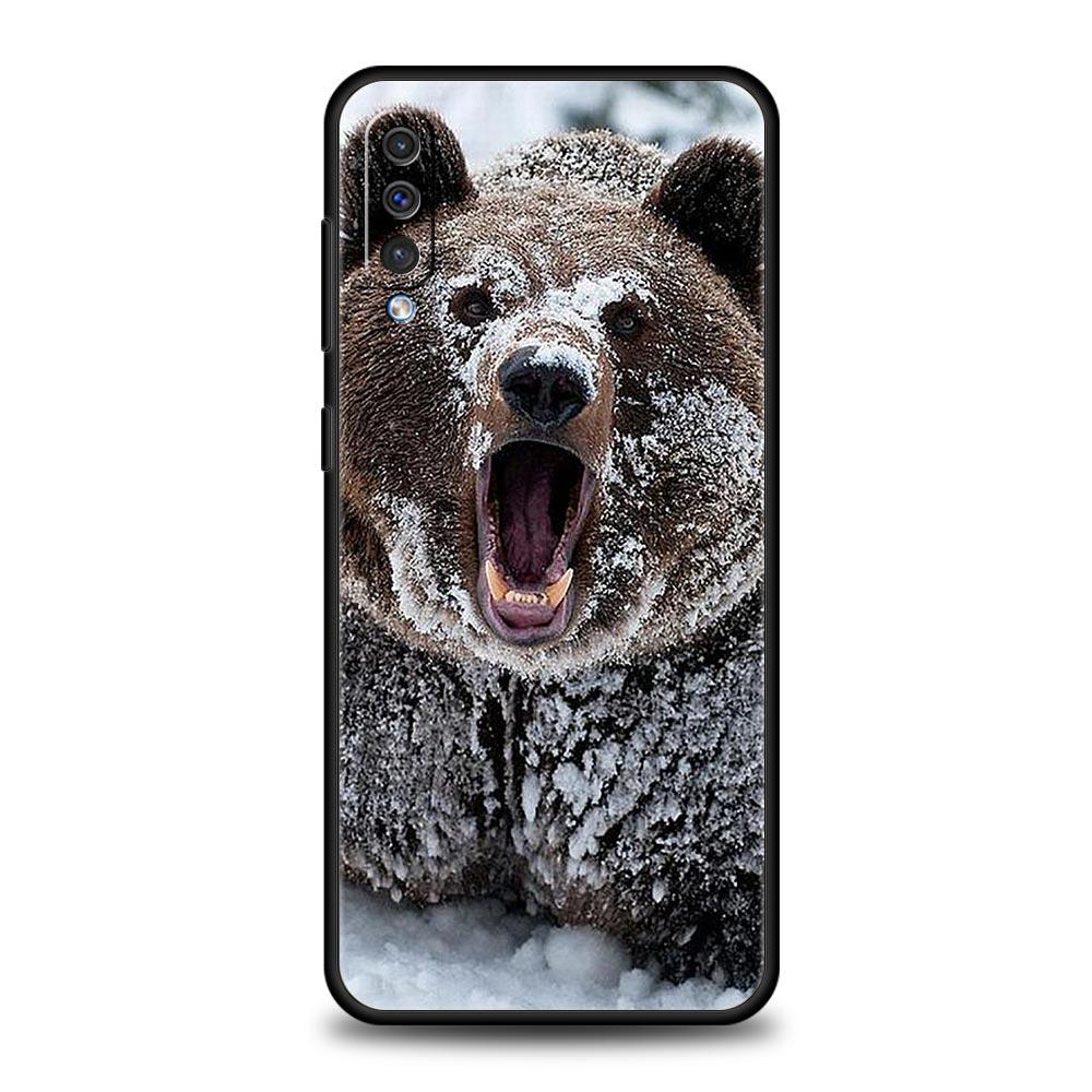 Funny Just Relax Brown Bear Phone Case For Samsung Galaxy A52 A50 A70 A30 A40 A20S A20E A02S A12 A22 A72 A42 A32 5G A04s Cover