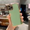 Конфетный цвет 6D гальваническое покрытие подходит для iPhone17ProMax Apple 16/15 однотонный силиконовый чехол для мобильного телефона с мелкими отверстиями X