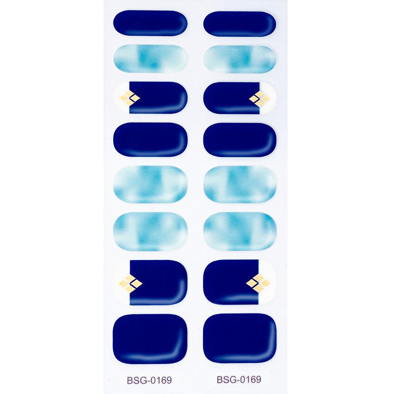 Наклейка для ногтей с рисунком 5D Полуотвержденная гелевая наклейка для ногтей декоративная Бронзовая