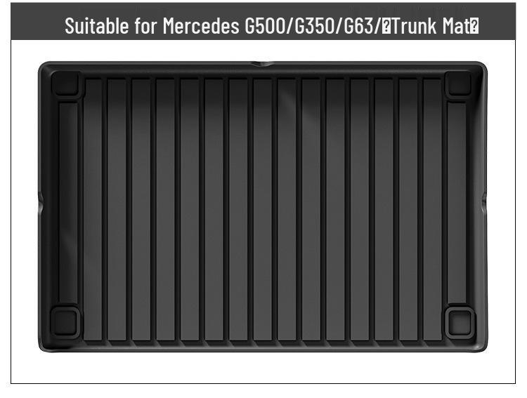 Экологичные коврики и вкладыш в багажник из ТПЭ для Mercedes-Benz G500/G63/G350 2019-2023 годов.
