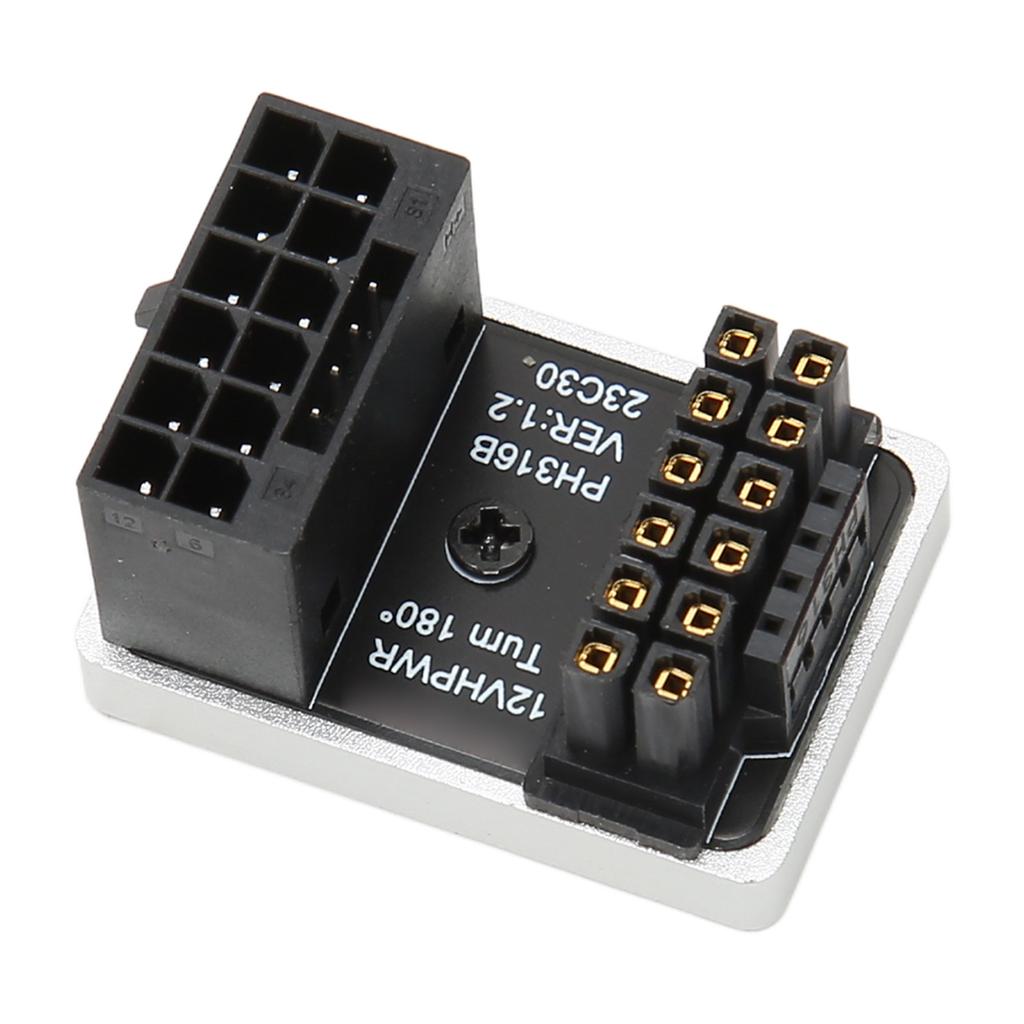 ATX 16Pin Male To 16pin Female 180 Degree Angled Adapter 12V PCIe5.0 HPWR GPU U Turn Angle