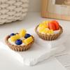 1PC Room Fragrance Dessert Modelling Aroma Candles Mixed Waxes Fruit Tart Dining Table Multi-Style
