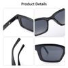 UV400 Protection Retro Sun Glasses Trendy Style Ladies Eyeglasses Rectangle Sunglasses