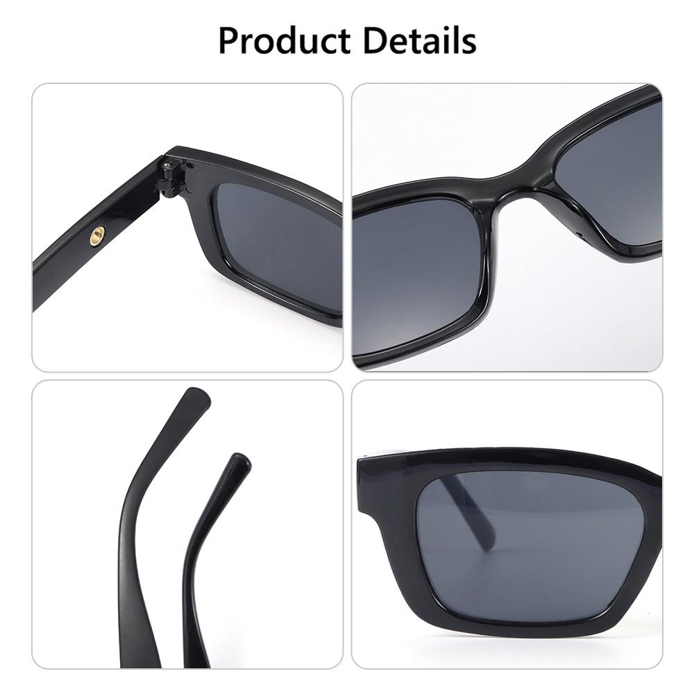 UV400 Protection Retro Sun Glasses Trendy Style Ladies Eyeglasses Rectangle Sunglasses