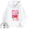 Daily Casual Hooded Top Cute Cartoon Print Winter Street Fashion Kids Wear Peppa Pig Boys Girls 3 14