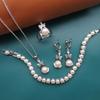 Корейский стиль мода хит продаж простое жемчужное ожерелье серьги комплект ювелирных изделий невесты