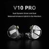 TRN V10 Pro Wired Earphones, 2BA+2DD, Beryllium-Coated Diaphragm, High Sound Isolation, In-Ear Monitor, 3.5mm Plug, QDC Detachable Cable (Black)