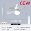 40/60 Вт E27 Светодиодный потолочный светильник с вентилятором Пульт дистанционного управления Функция диммирования Подходит для гостиной, кабинета и домашнего использования Светильник-вентилятор Съемный 85-265В