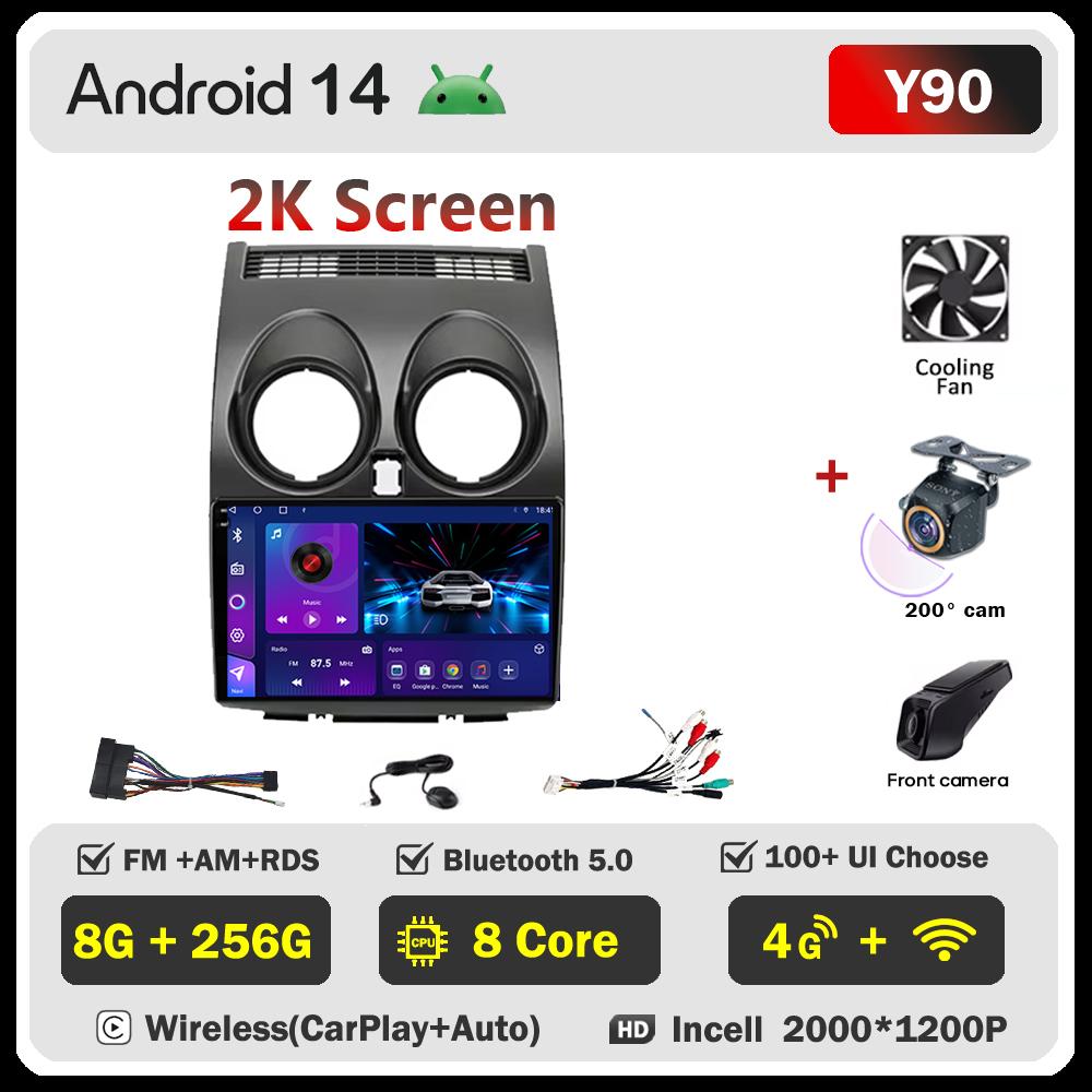 2din Android Автомагнитола Для Nissan Qashqai J10 2006-2013 Авторадио Мультимедийный Плеер Авторадио Carplay Навигация Стерео Wi-Fi