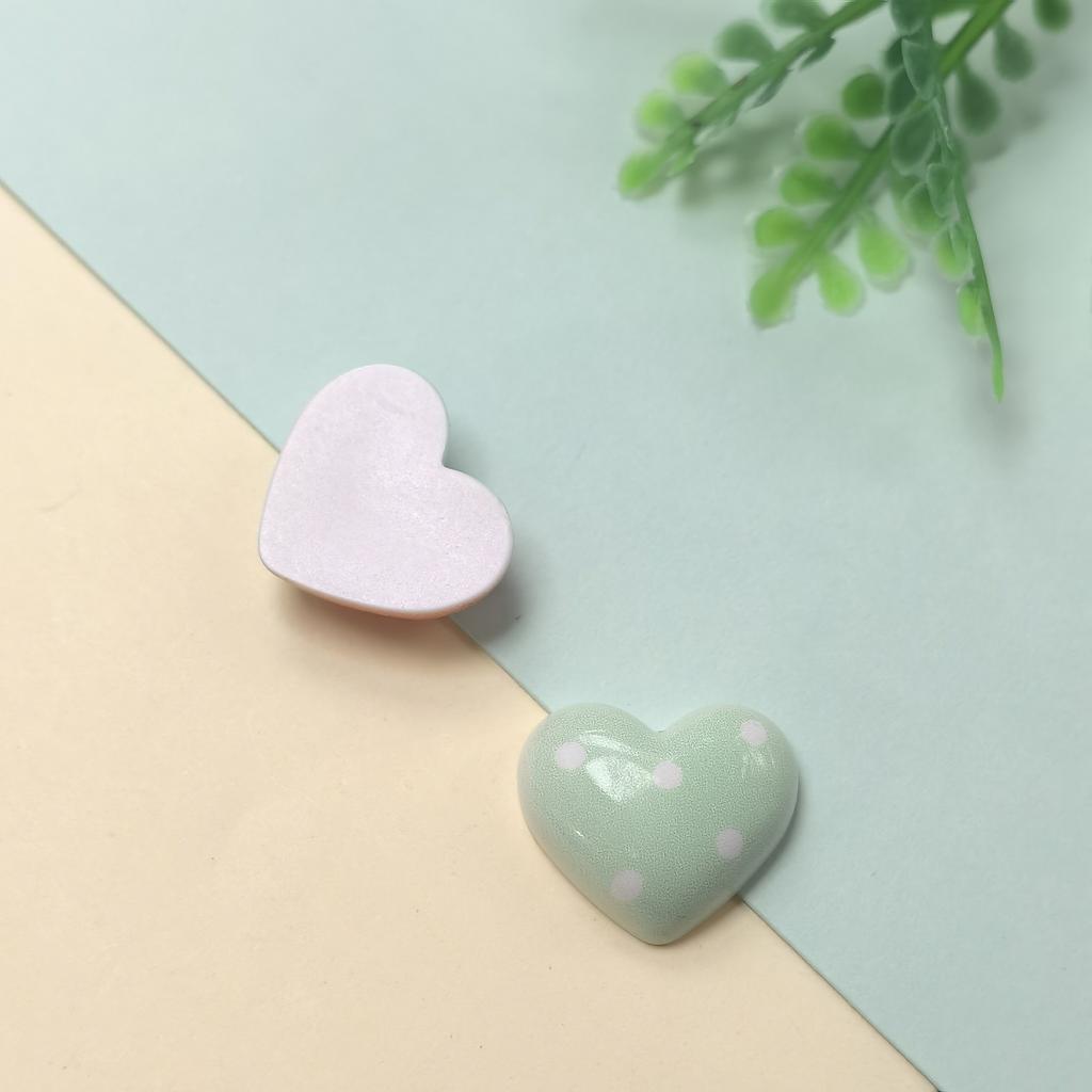 100Pcs Cute Flower Cherry Heart Resin Charms Flatback Resin Cabochon Fit Hair Bows Center Accessories DIY Scrapbook Crafts