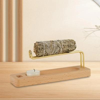 Натуральный деревянный держатель для благовоний для палочек Palo Santo и шалфея Длительное горение Держатель для шалфея для духовной медитации