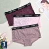 3Pcs/Set Mid-Waist Underpants Lace Boxer Briefs For Women Sexy Transparent Underwears Comfortable Soft Panties S-XL Size