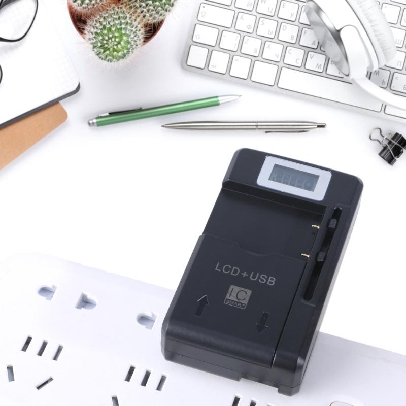 ЖК-дисплей Настенное дорожное зарядное устройство Поддержка USB Двойной выход для Мобильного телефона Камеры Аккумулятора Док для быстрой зарядки