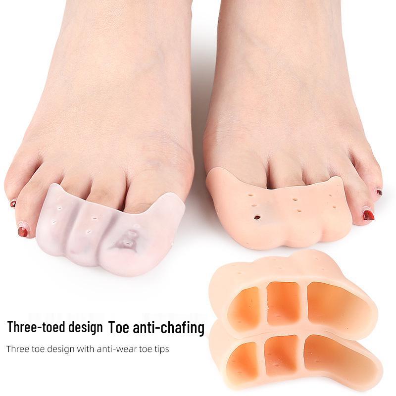 Three-Hole Soft Ballet Pointe Toe Pad with Shock Absorption & Anti-Abrasion