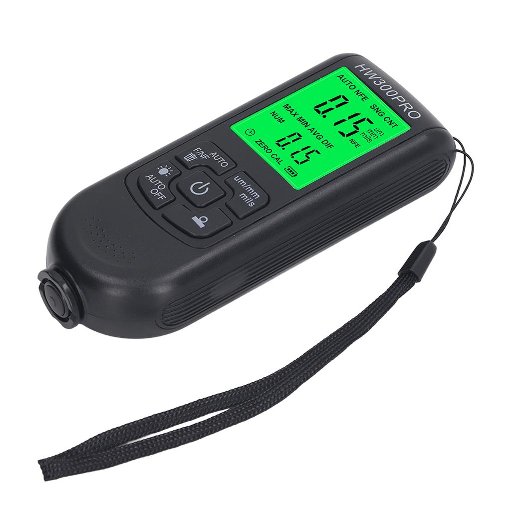 Coating Thickness Gauge High Accuracy Paint Depth Gauge Meter Antislip Thickness Meter Gauge Black