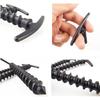 10pcs Screw Anchor Stakes Hiking Tent Stakes Pins Outdoor Camping Peg Ground Nails Spiral Plastic Fixing Supplies