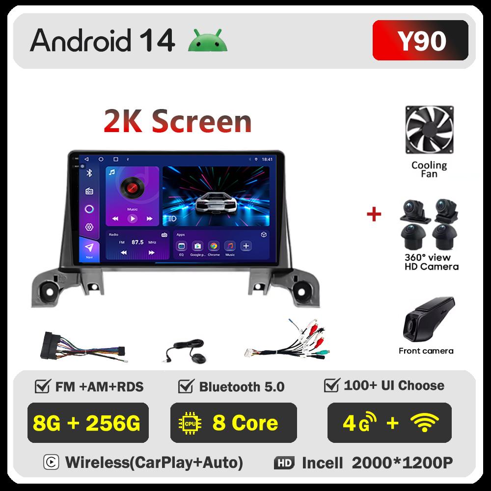 Автомагнитола Android 14 для Peugeot5008 4008 3008 2017-2020 Интеллектуальные автомобильные системы Сенсорный экран GPS-навигация Без 2din DVD RDS