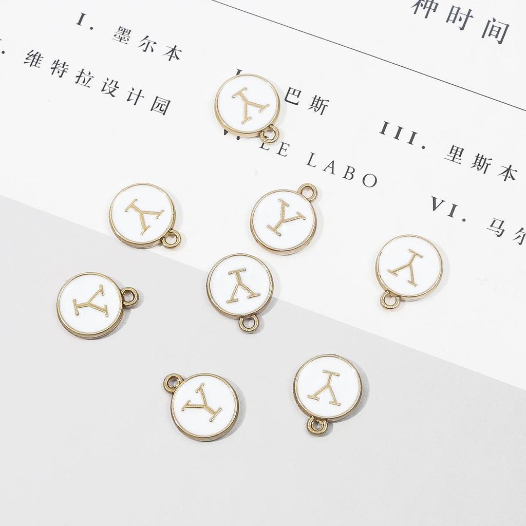 10 шт., металлическая эмаль, английские буквы, подвески, подвеска для самостоятельного изготовления ювелирных изделий, ожерелье, браслет, аксессуары