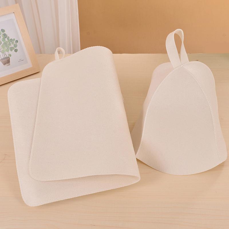 1Pc Quickly Towel Drying Towel Hats Sauna Bathroom Accessories s Fashion Anti Heat Sauna Hat Thicken Wool Felt Shower Cap