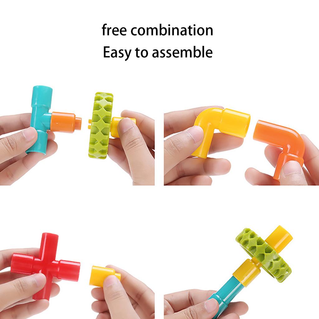 Children'S Pipe Building Blocks Toy Assembly Puzzle Plastic Water Pipe Diy Toy