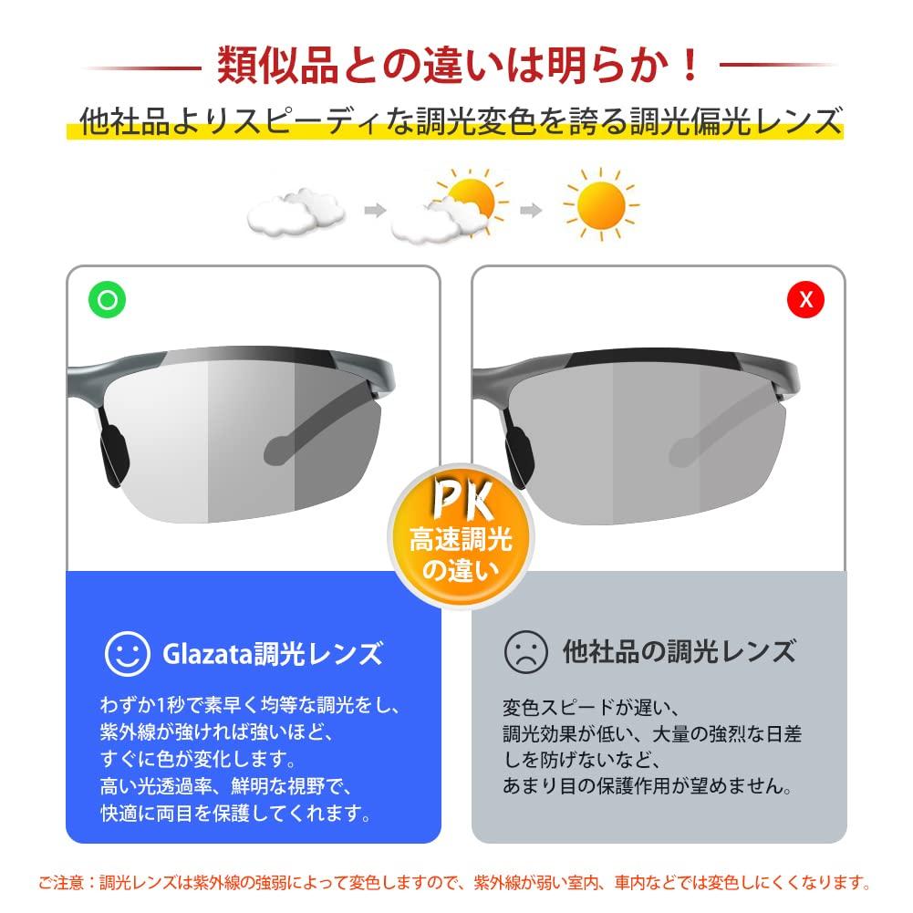 Поляризованные спортивные поляризованные дневные и ночные ультралегкие UV400 УФ-изменение [Glazata] Солнцезащитные очки, Очки, Использование, Металл, Защита,