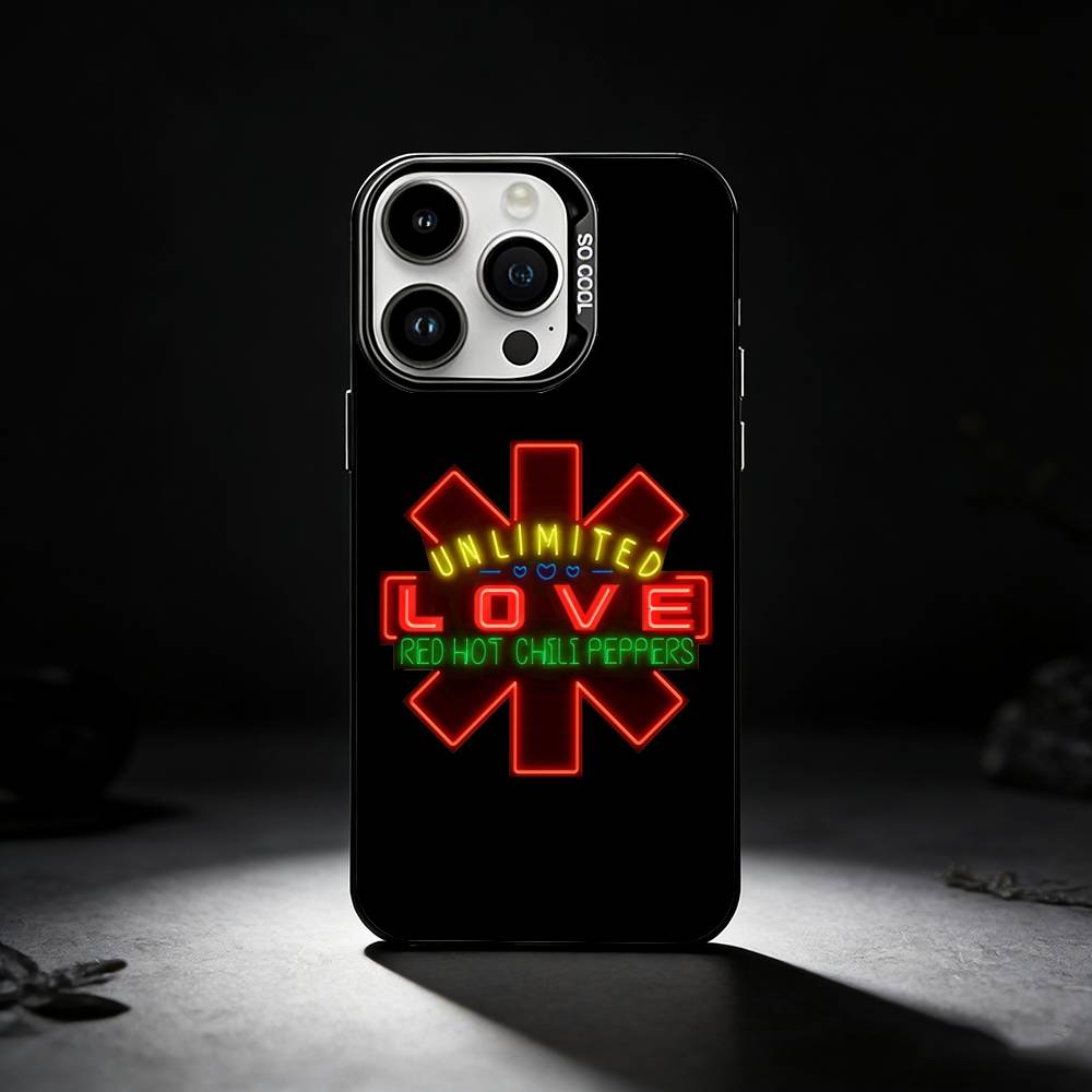Red Hot C-Chili Peppers Band Phone Case For iPhone 17,16,15,14,13,12,11 Plus,Pro Max,XS,Colored silver phone case