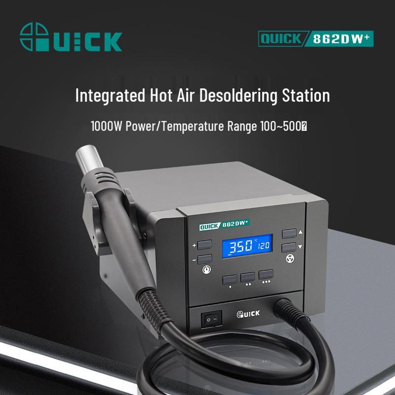 Умная цифровая термовоздушная паяльная станция QUICK 862DA+ и мощный воздушный фен QUICK 862DW+