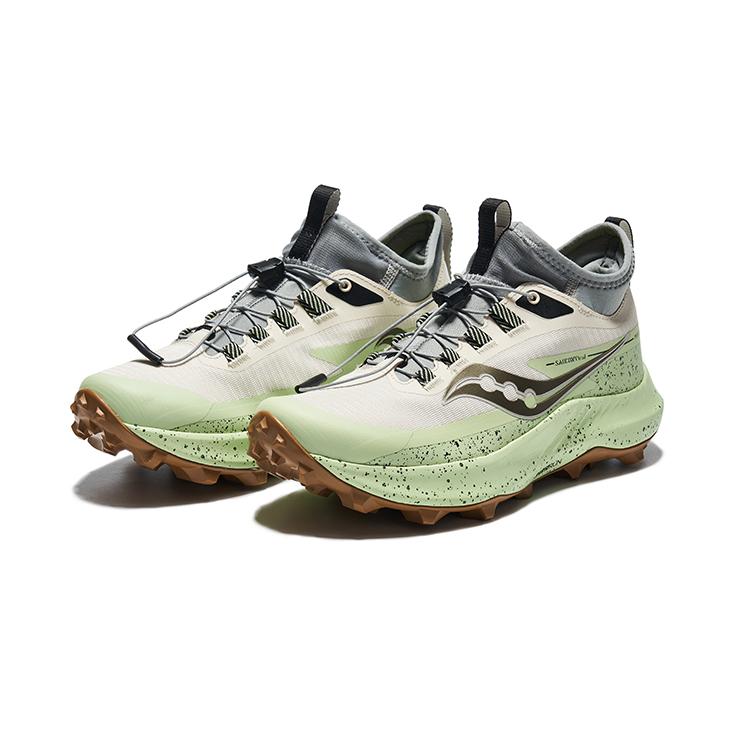 SAUCONY Saucony Peregrine 13 Falcon 13 Устойчивые к истиранию Низкие Беговые кроссовки Женские Зеленый Серый S10840-20