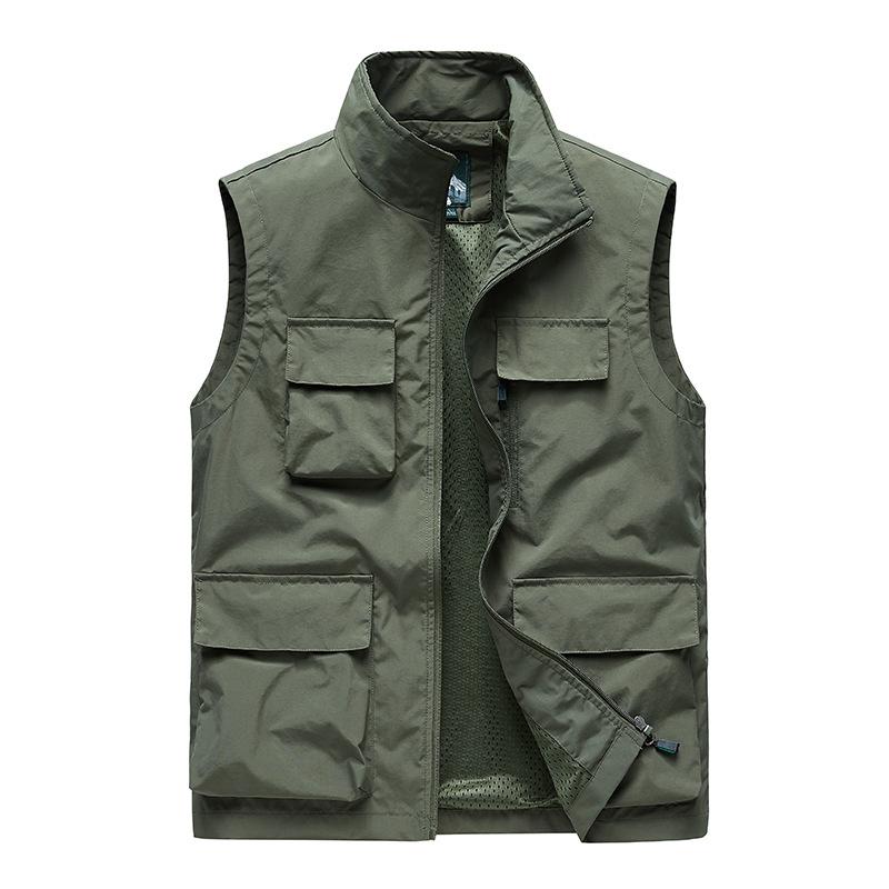 Quick Dry Vest Men's Casual Outdoor Multi-Pocket Vest Jacket