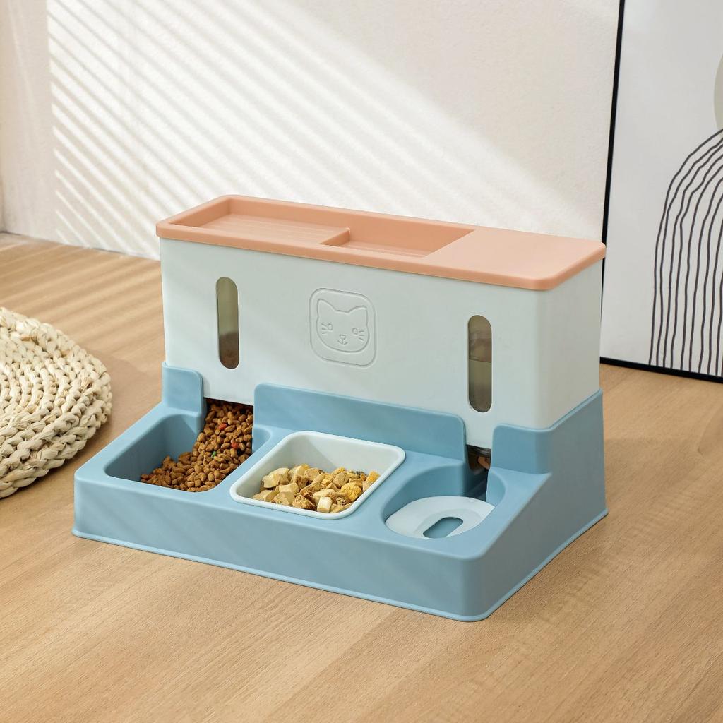 WTEMPO Кормушка для домашних животных, диспенсер для воды, автоматический большой емкости для хранения домашних животных, миска для еды, товары для домашних животных