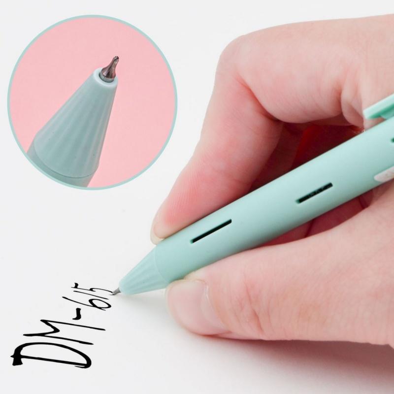 Набор гелевых ручек с дизайном цвета макарон, серия Sunny Pop Rocks, 0,5 мм, шариковые, черные чернила для письма, для школы, офиса, 4 шт.