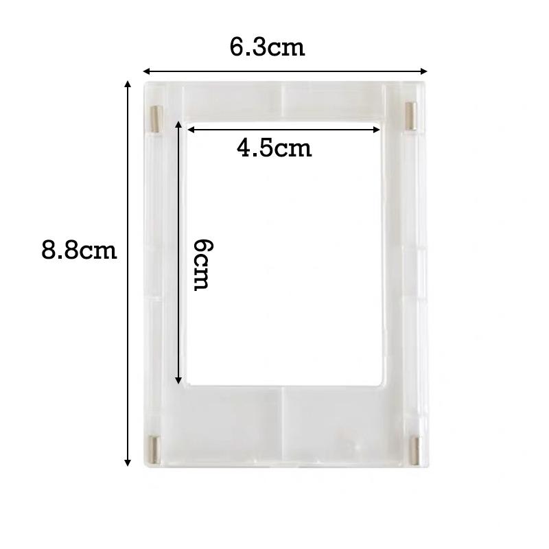 3 Inch Acrylic Magnet Photo Frame Mini Polaroid Photo Display Frame DIY Refrigerator Decoration Photos Storage Display Stand