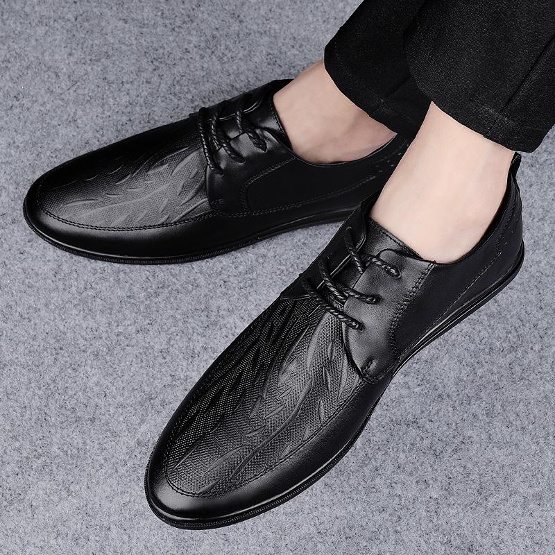 Классические мужские туфли из натуральной кожи, высококачественная деловая обувь, универсальные туфли на плоской подошве для офиса и отдыха, удобная повседневная обувь