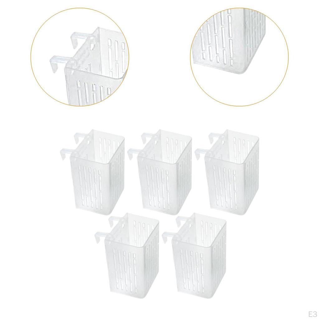 5 Aquarium Plant Holder, Aquatic Basket, Efficient Cups, Pots with Hooks for Landscape