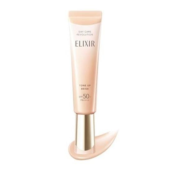 Эликсир UV Эмульсия Дневной уход Революция Tone Up BE + ca Чистый Бежевый 35 г SPF50+PA++++ Для утреннего использования Дневная база под макияж Солнцезащитное средство Коррекция пигментных пятен Красивый
