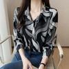 Новая Корейская Дизайнерская Рубашка с Принтом, Стильная, Свободная, Ретро, Универсальный Топ, Повседневная Рубашка
