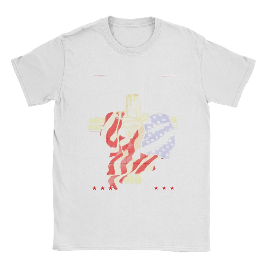 Stand For The Flag I Kneel For The Cross Cotton T Shirt Man Summer Aesthetic T Shirts O-Neck Fashion Tees Plus Size Tops