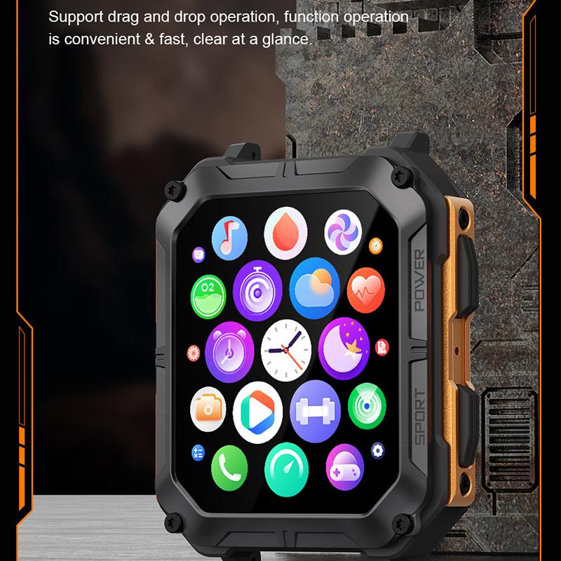 New C20 Pro Smart Watch Men Voice Assistant BT Wireless Call Business Outdoor Sports IP68 Waterproof Wristwatch For Android iOS