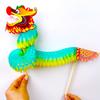 Diy Paper Dragon Craft Material Chinese Year Diy Dragon Decor Chinese Dragon Dance Three-Dimensional Pull Flower