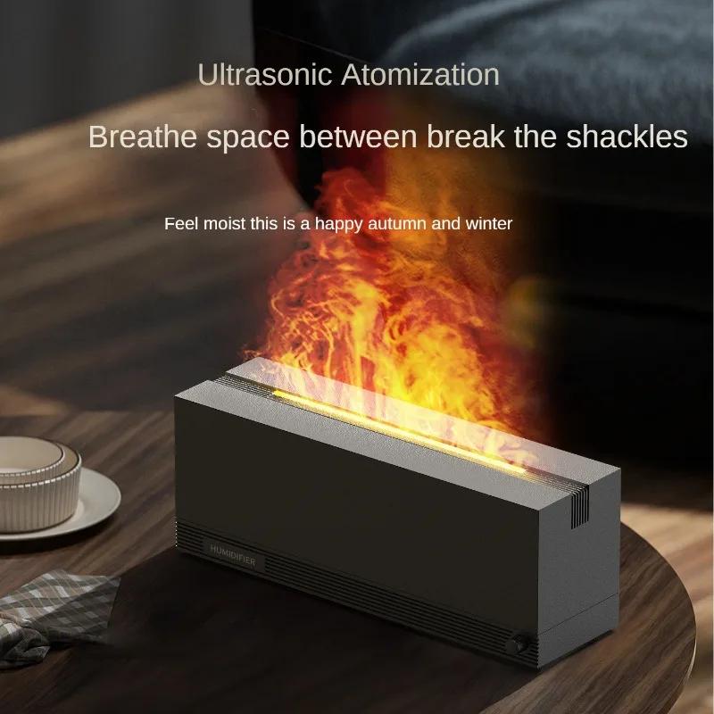 Аппарат для ароматерапии с цветным пламенем, креативный домашний настольный ультразвуковой увлажнитель большой емкости, диффузор ароматов